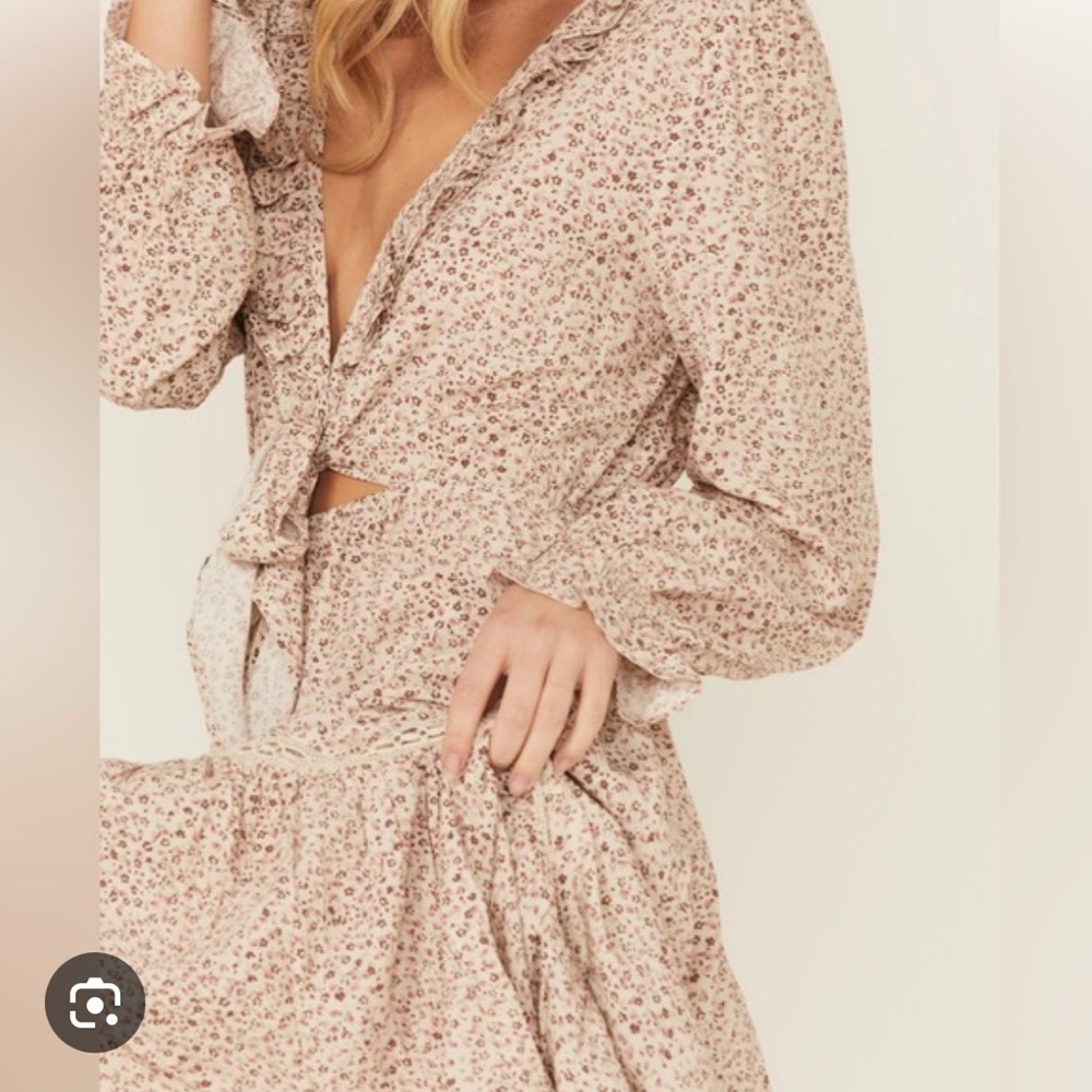 Floral Tie Front Dress